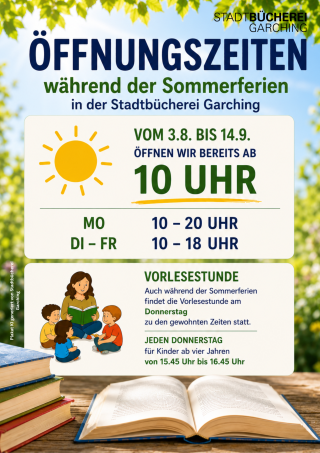 Öffnungszeiten Sommerferien Stadtbücherei Öffnungszeiten Sommerferien Stadtbücherei